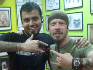 With Chris from Swedish band