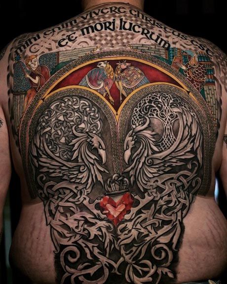 book of kells celtic best tattoo man full back