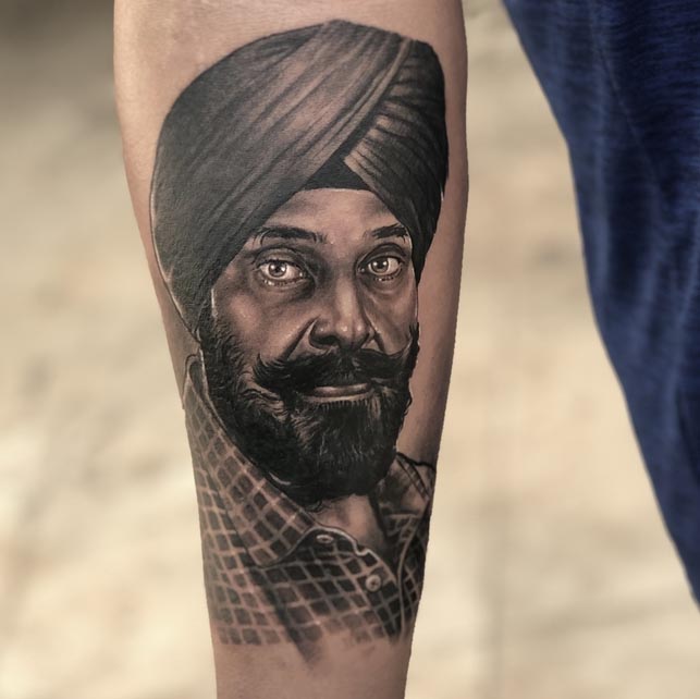 arm father portrait