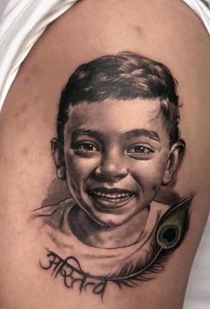 upper arm male son portrait