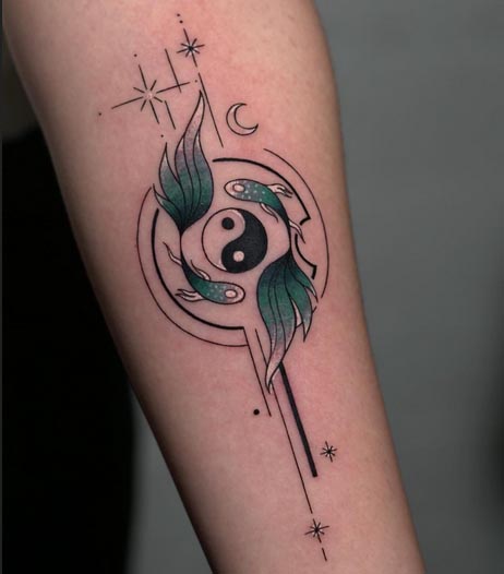 2 fishes yin yang tattoo design abstract fine line female forearm.jpg