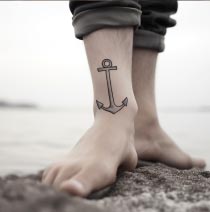 ankle tattoo design anchor