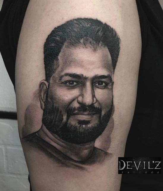 biceps portrait tattoo design