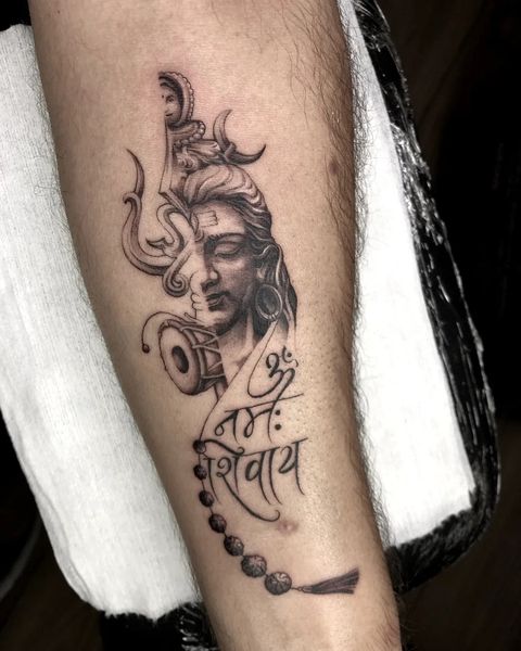 Shakti Tattoo in Hindi script | Tattoos, Angel tattoo designs, Small tattoos